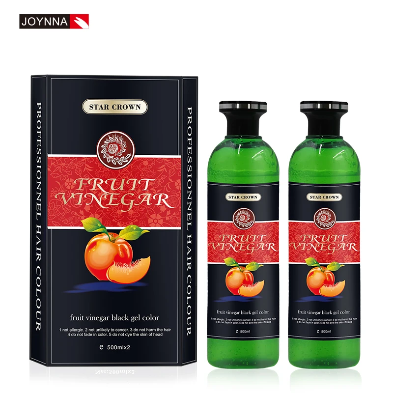 500ml*2  Permanent india no ammonia fruit vinegar black hair oil herbal black hair dye