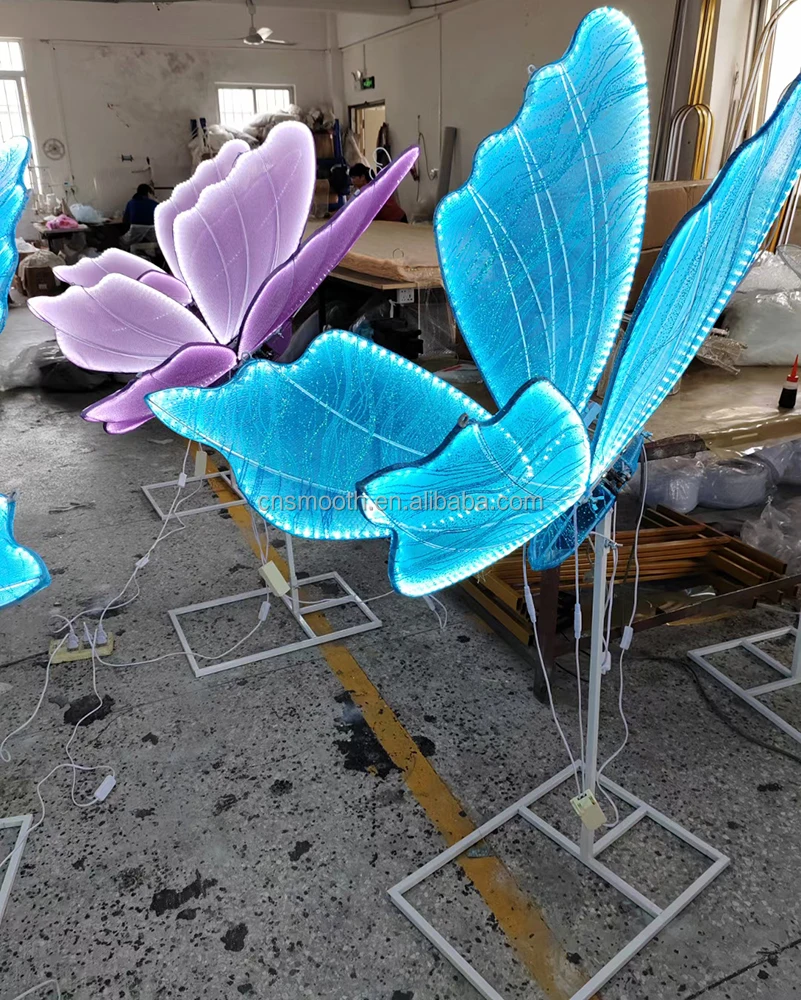 Explosive Models Wedding Stage Led Luminous Butterfly Light Road Lead Wedding Props Road lead Wrought Iron Butterflies
