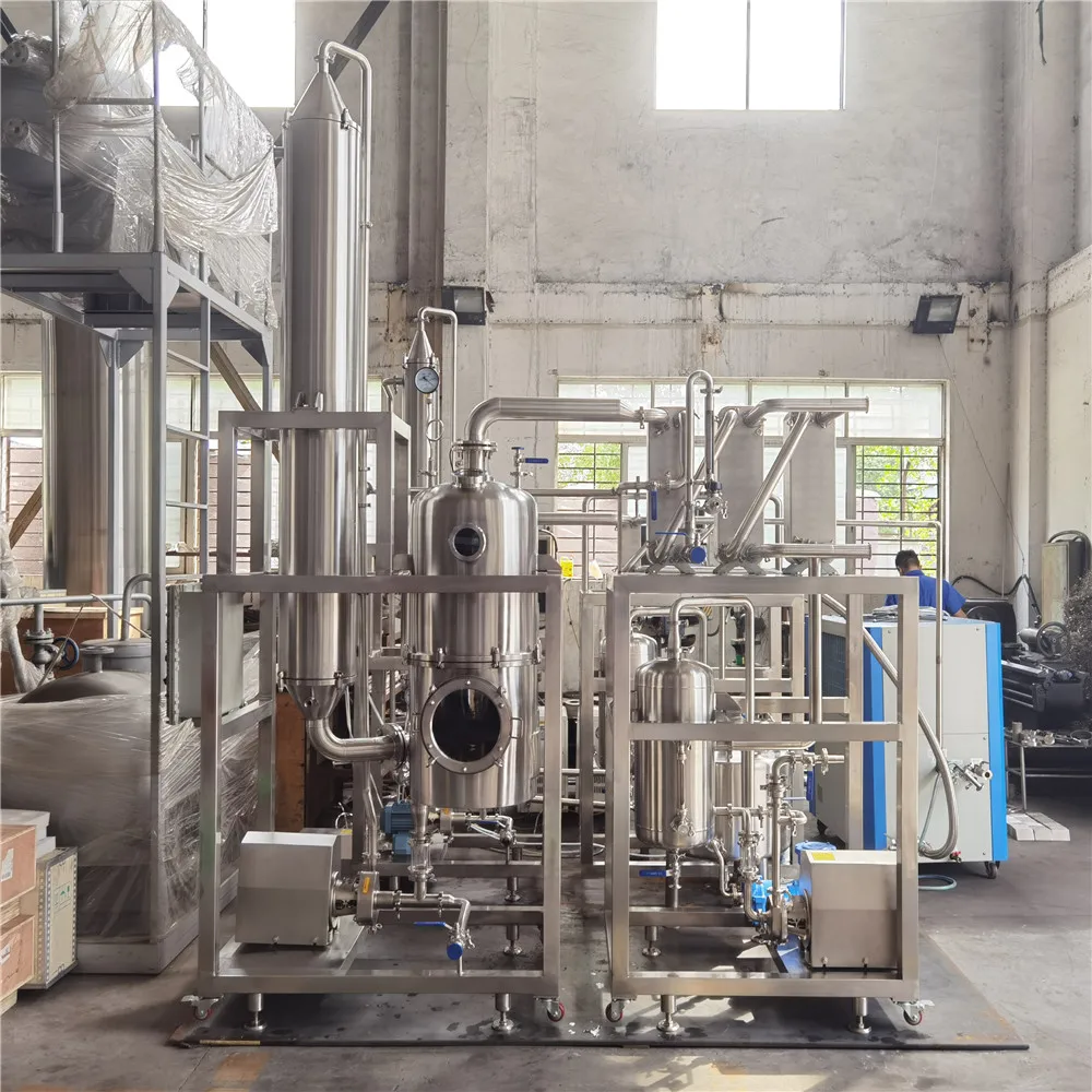 customize falling film evaporator improve recovery efficiency vegetable oil extraction machine vacuum concentrate tank