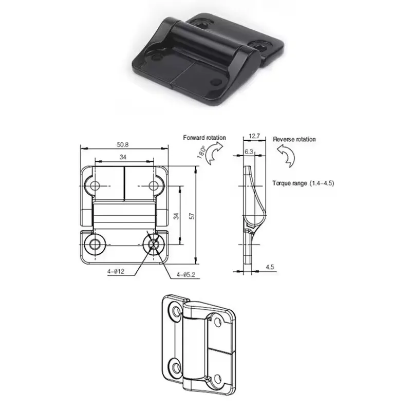 Hotel supplies furniture storage wooden perfume box metal accessories mini butt 304 hinges torque hinge 3mm