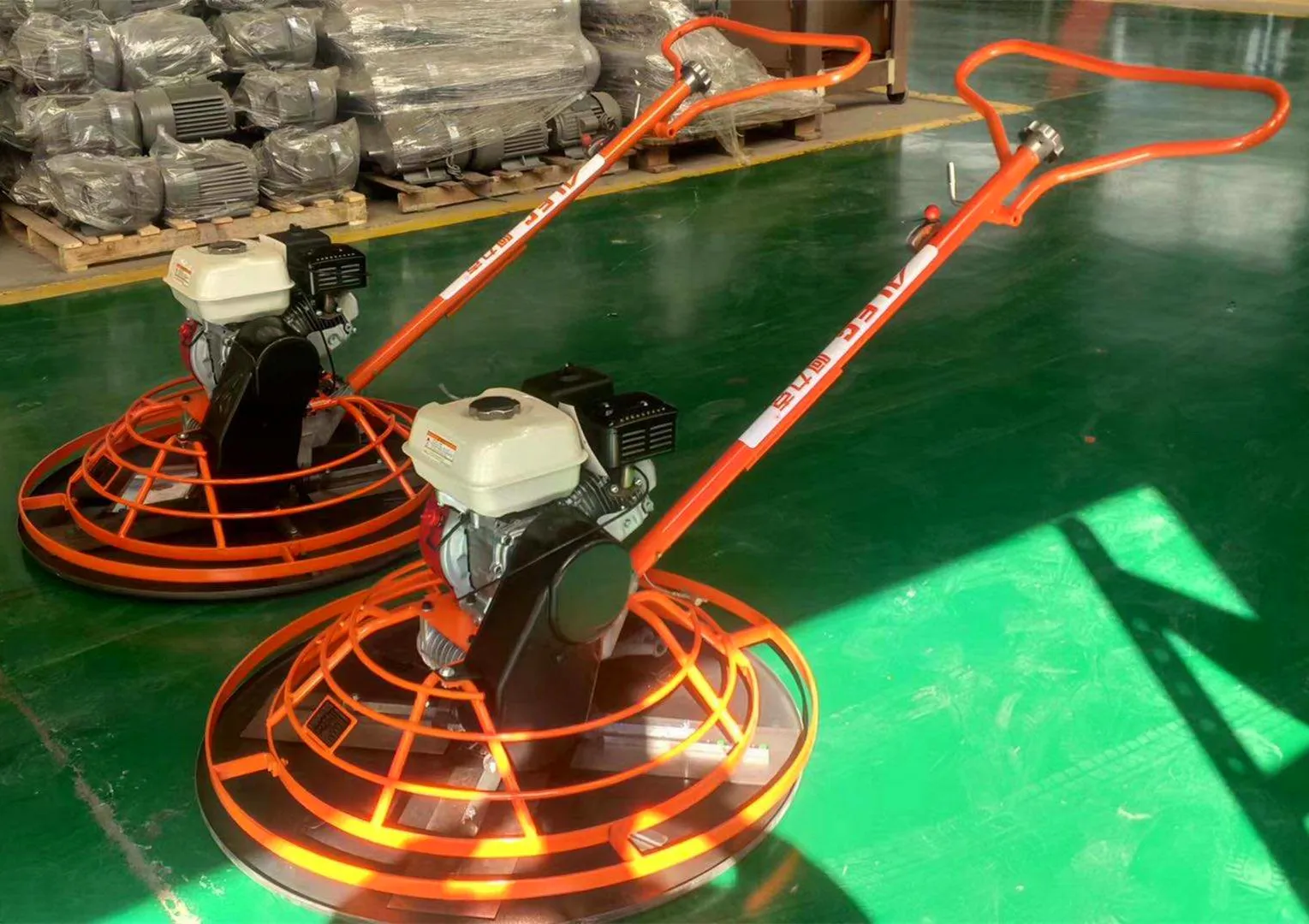 Construction Tools Mini 1000mm Working Diameter Heavy Type Gasoline Walk Behind Road Smoothing Finishing Concrete Power Trowel