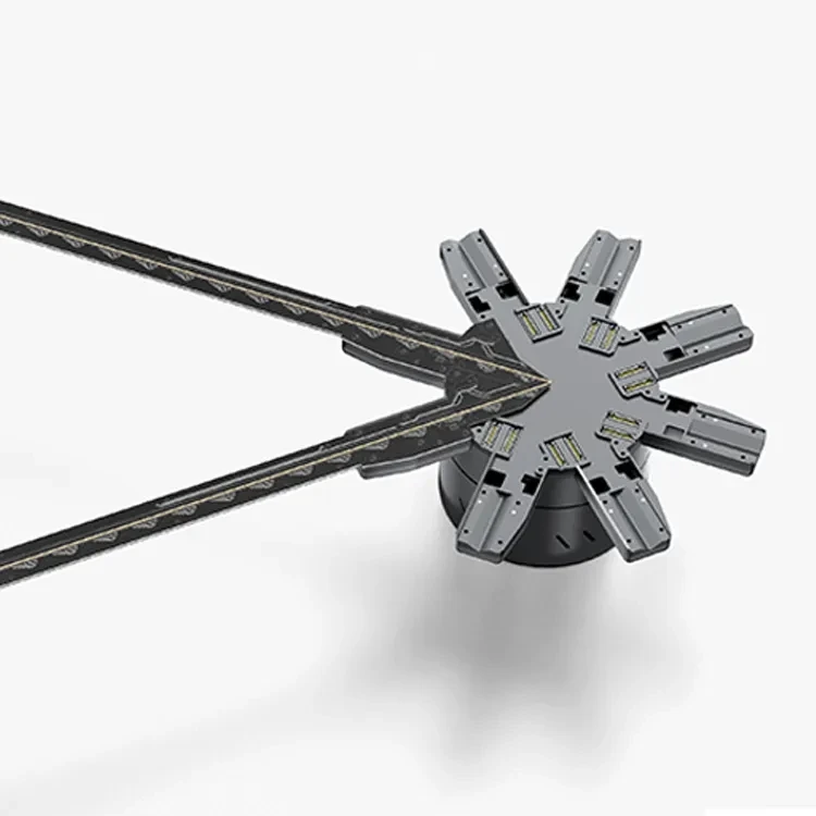 200 cm 3D holographic advertising machine HD joint screen multiple spliced 3d LED fan