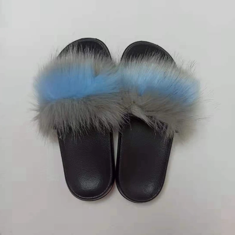 Искусственный мех, пушистые теплые мягкие женские тапочки оптом, горячая Распродажа, низкая цена, модные тапочки с открытым носком, сандалии