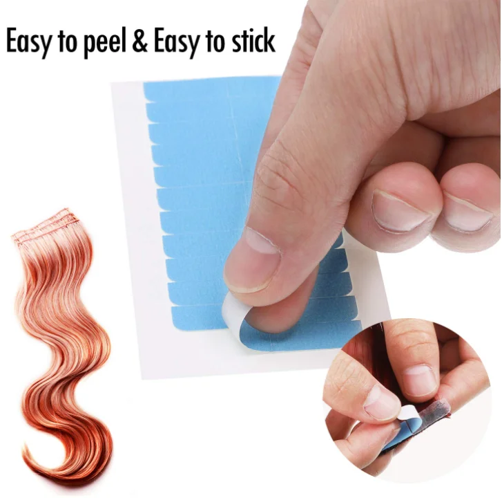 Strong Hold Glue Tape Tabs Double Sided Adhesive Tape Hair Extension Tools Lace Front Wig Hair Tapes