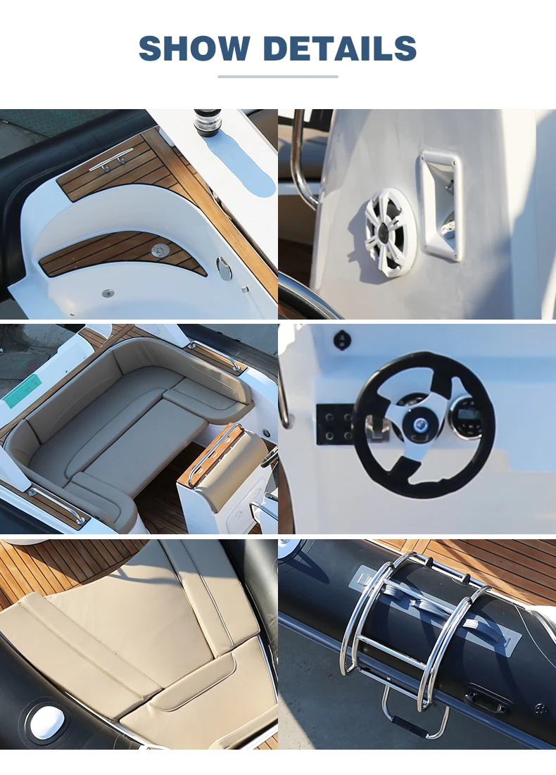 Haohai Raft Jet Sailing Rubber Small Bateau Center Console Aluminio New Pvc Racing Barcavetroresin Rib Boat For Entertainment
