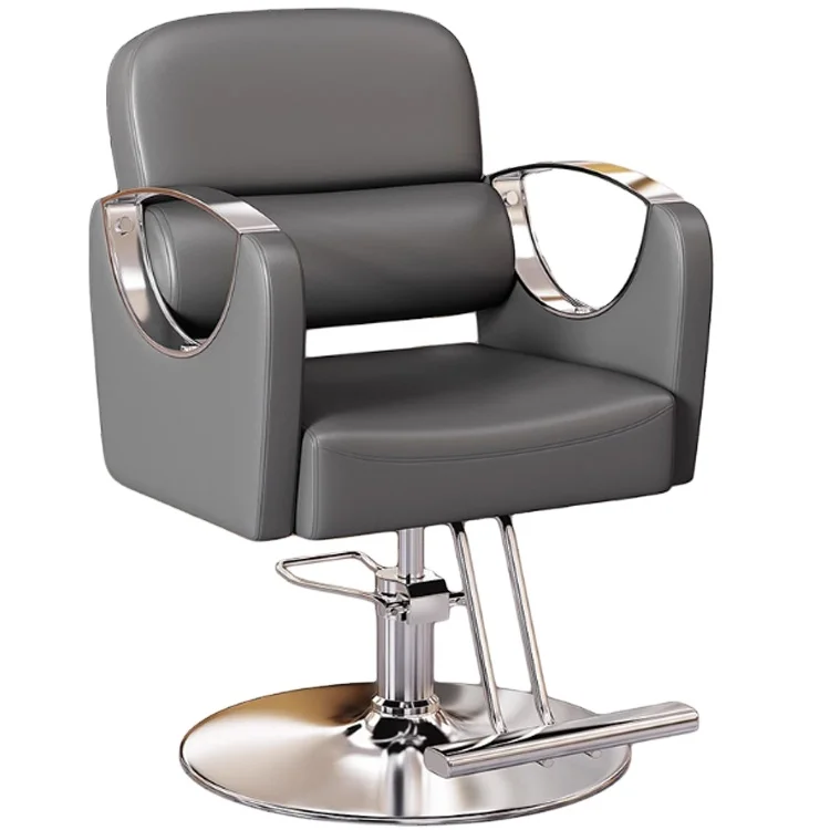 New style stainless steel wood painting hydraulic Pink hairdressing chair