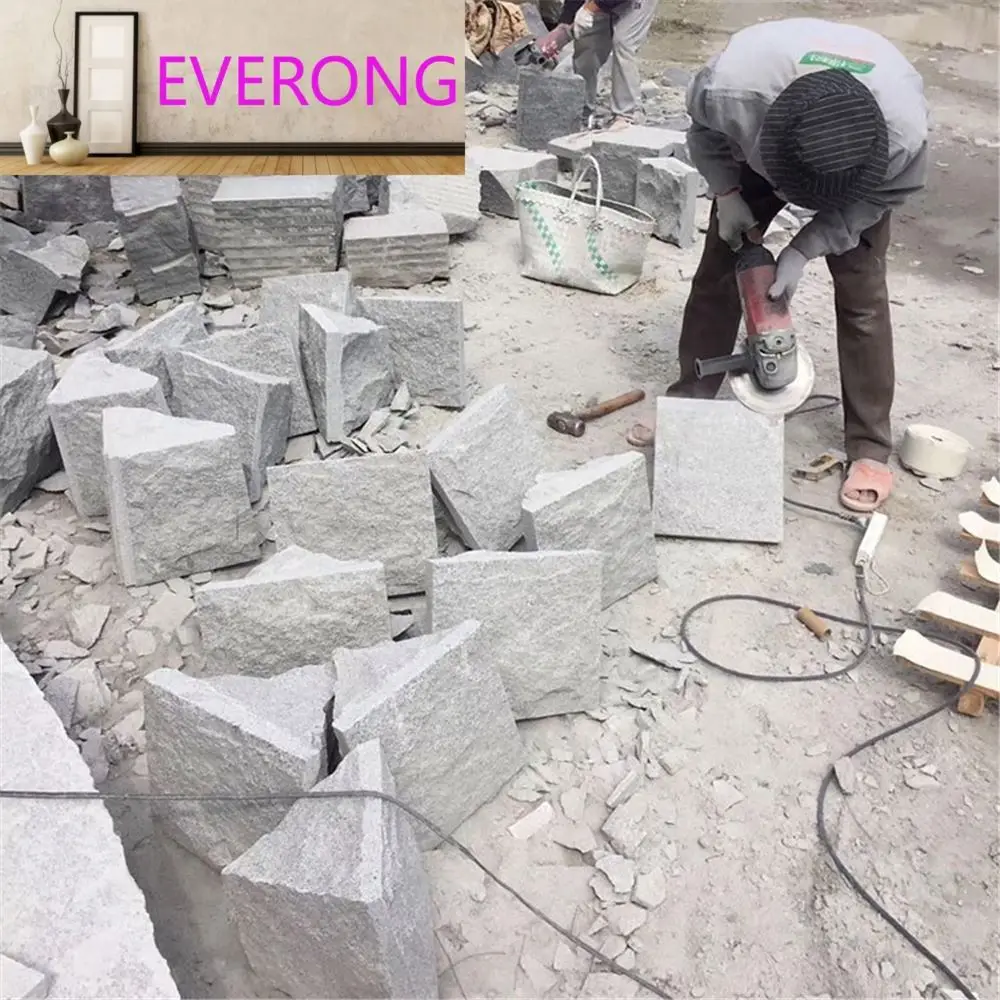 Hot Sell Natural Surface Grey Granite Garden Wall Chinese G603 Exterior Cladding Tiles Mushroom Stone