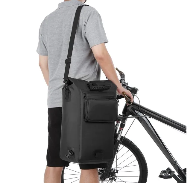 Outdoor Cycling Bike Waterproof Pannier Rear Rack Bag Backpack Shoulder Bag 3 in 1 Bicycle Bike Bag