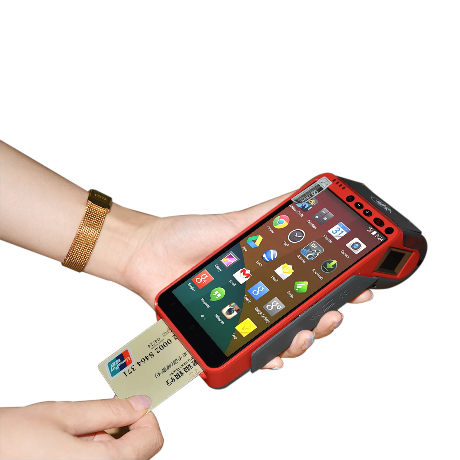  Магнитный Смарт бесконтактный кард-ридер NFC Сенсорный Экран Android Pos терминал с принтером