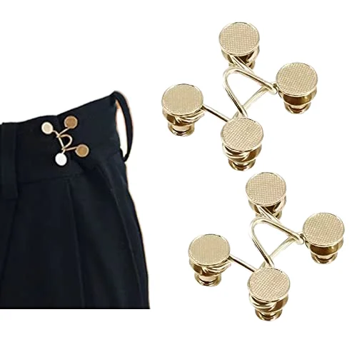Detachable universal fixed button Hook Adjustable jeans sewing-free waist clothes buttons Big Hook and Bar