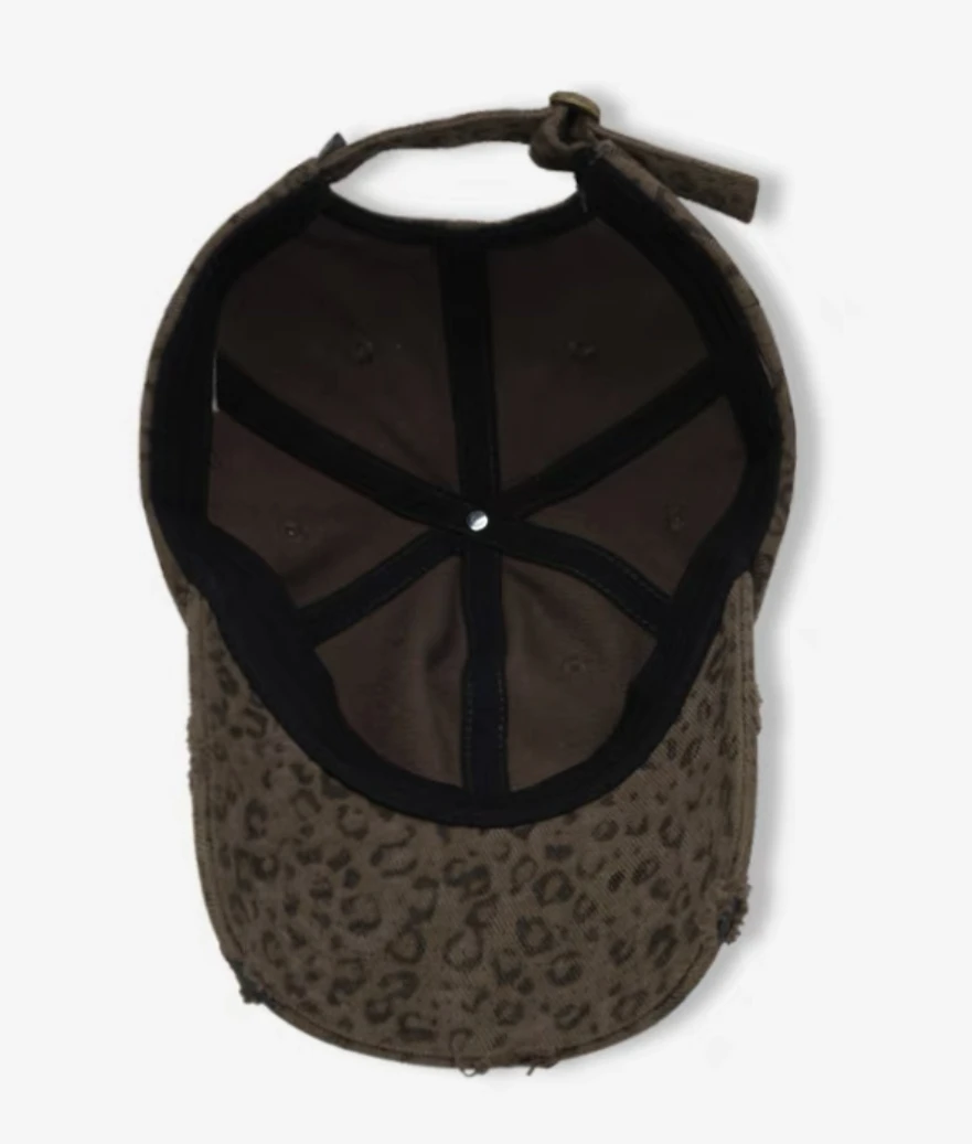 wholesale 6 Panel Multicolor 100% cotton baseball hats custom Unstructured Dad Hats Leopard Print Propeller Hats