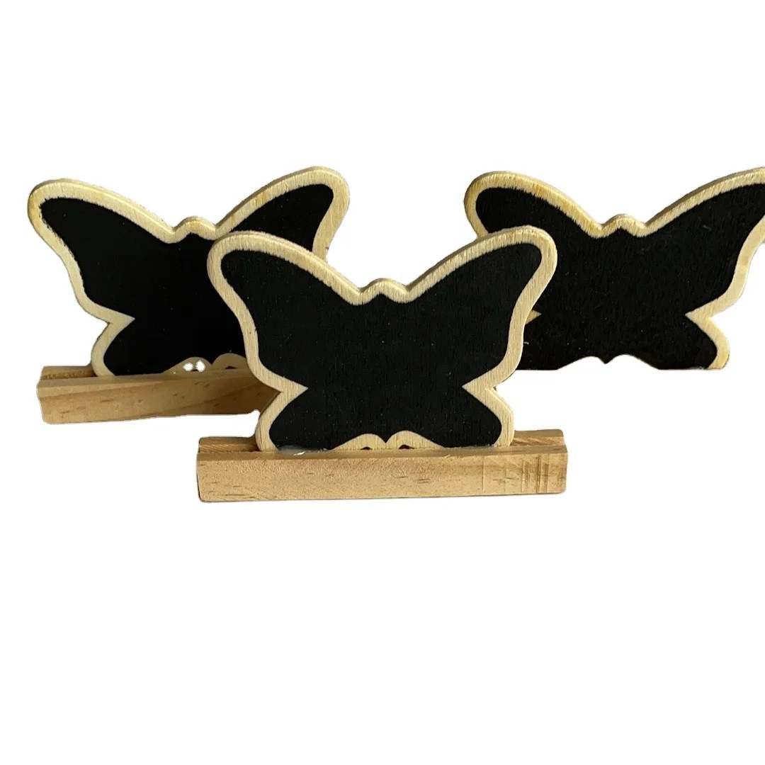 Custom message clip wooden mini blackboard stand wood mini blackboard wooden message chalk blackboard craft gift office message