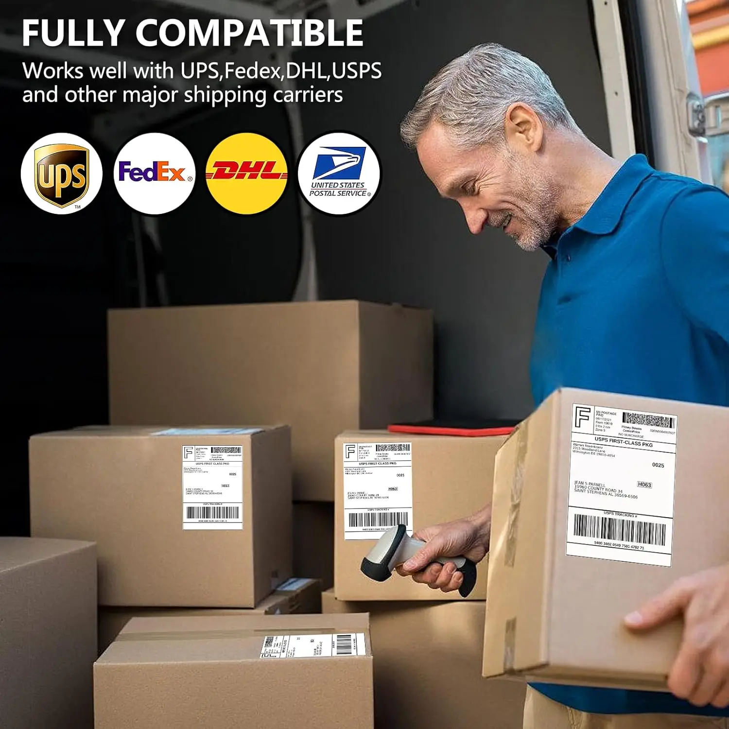 Logistics Transportation Shipping Stickers Paper Wholesale Direct Thermal Label Rolls For Shipping