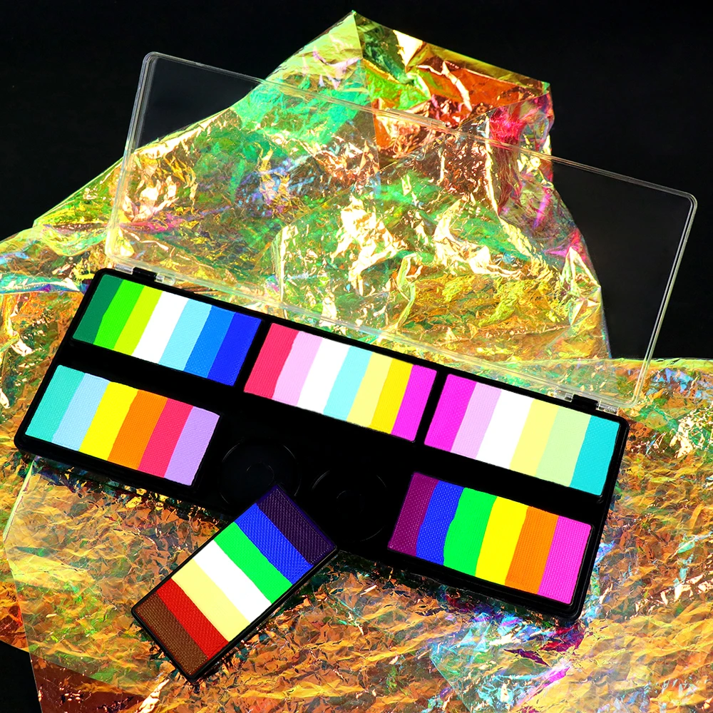 GP поставщик рисования лица красочный макияж радужная Палетка для торта клоун белый черный набор красок