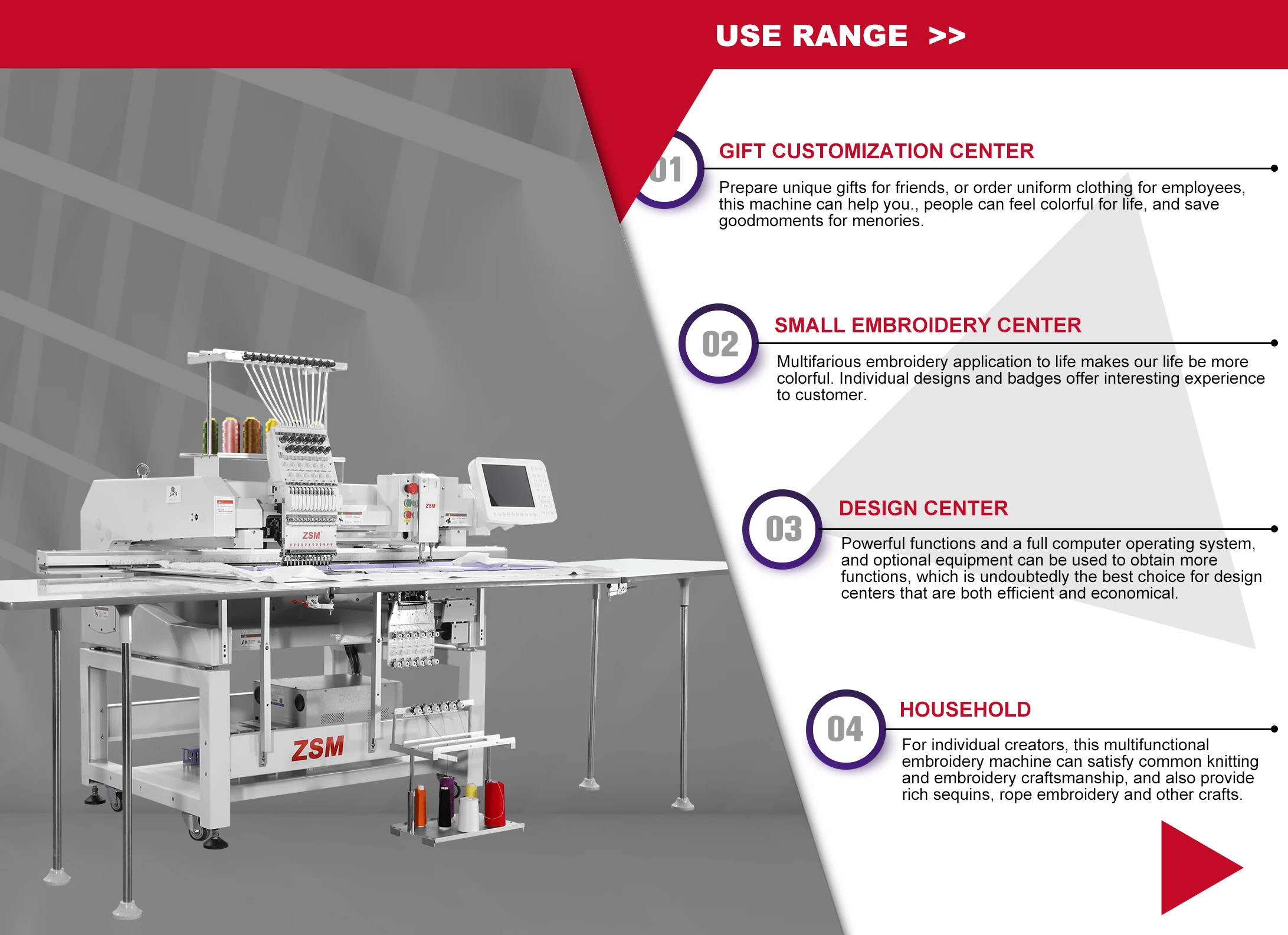 Высокоскоростная компьютеризированная вышивальная машина zhaoshan