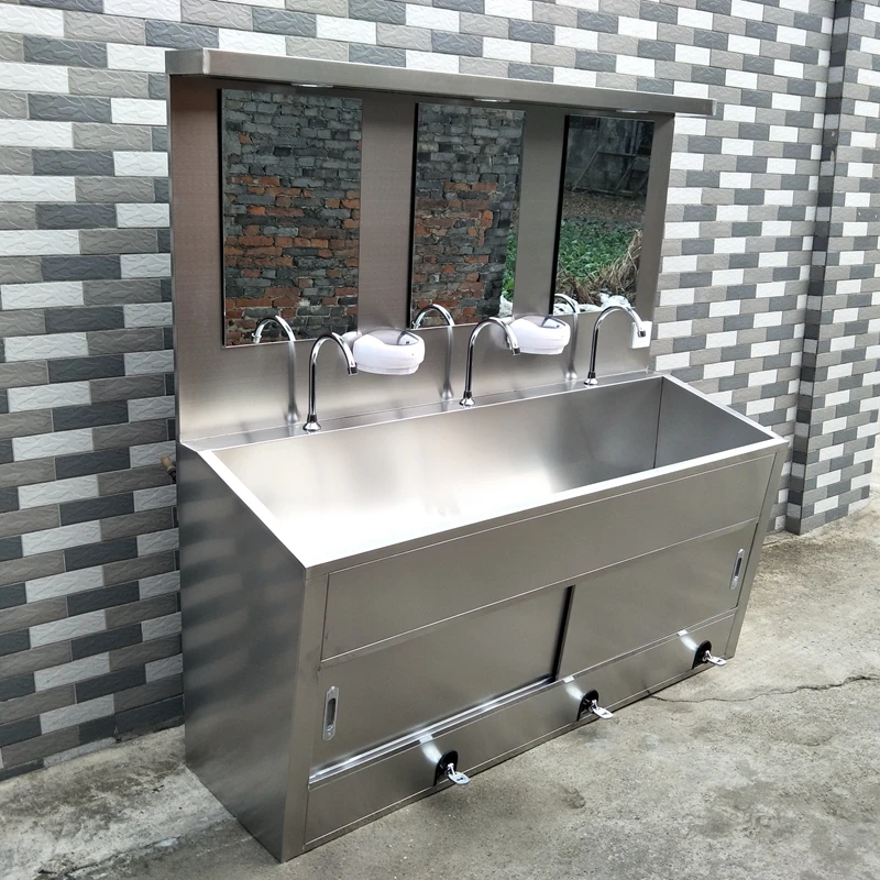 Medical Scrub Sink With Automatic Soap Dispenser 304 stainless steel surgical wash basins sinks (1600320343380)