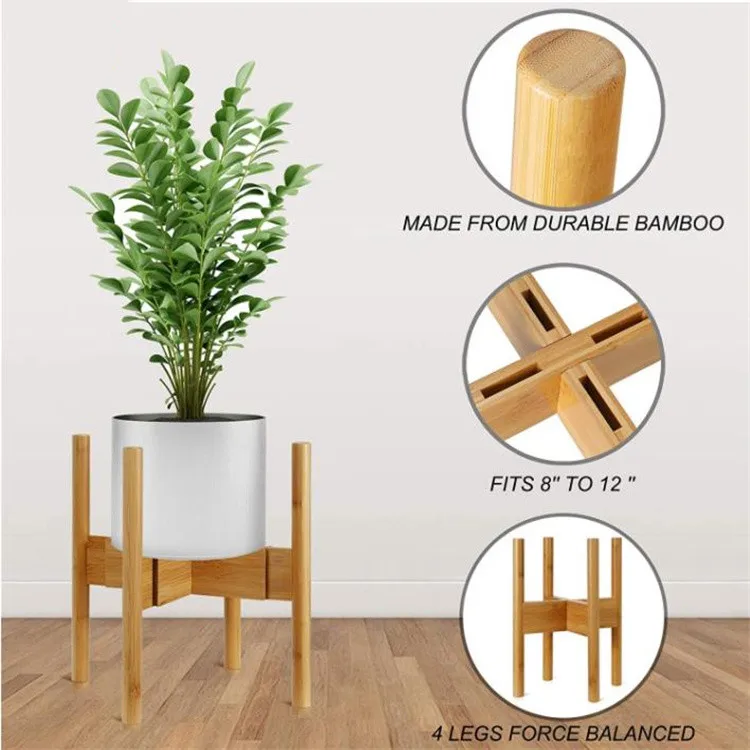 Most Demanding Best Quality Decorative Items High Quality Industrial Wooden 2Pcs 3 Flower Pots & Planters Stand