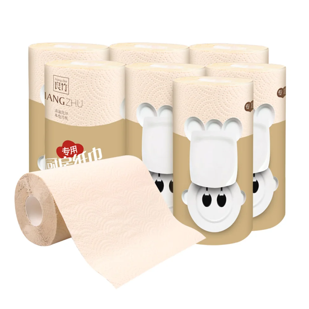 Plenty Kitchen Towel Private Label Printed Ultra Absorbent Virgin Bamboo Pulp Embossed Eco-friendly 2ply Kitchen Paper
