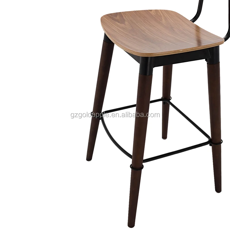 Bar Furniture Bent Plywood High Wooden Bar Stools