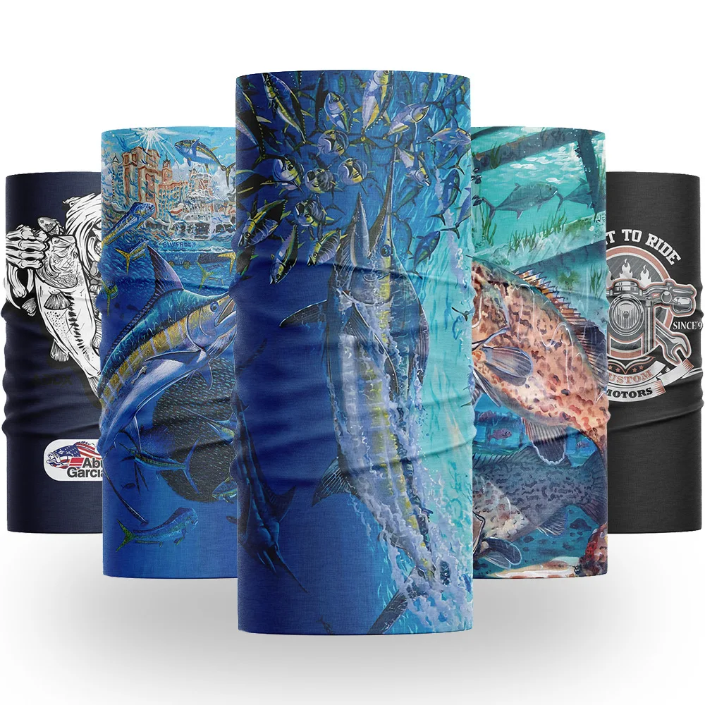 Бесшовная трубчатая бандана-шарф с напечатанным логотипом, для занятий спортом