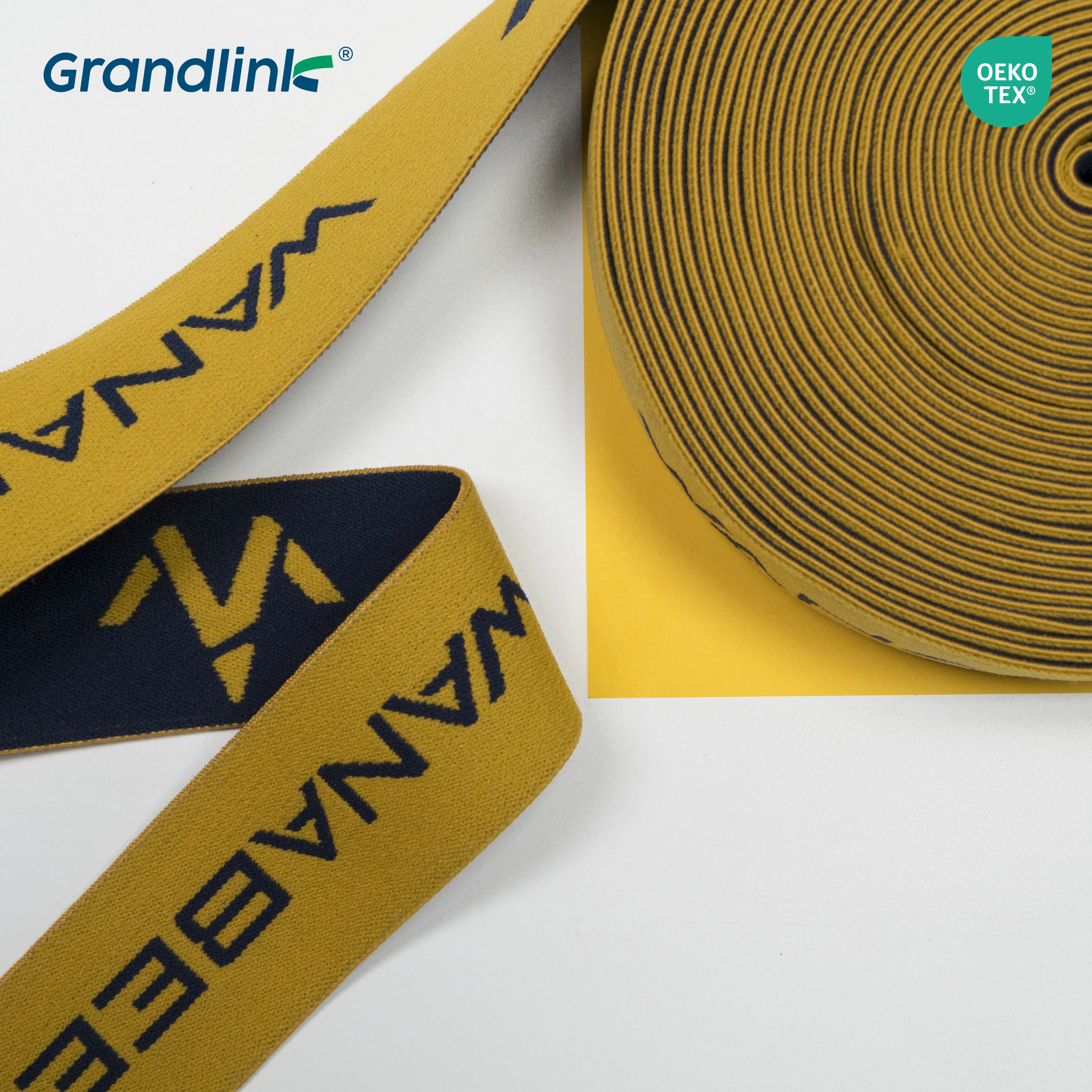 clothing accessory jacquard elastic waistband bands rope webbing underwear 2 inch nylon webbing OEKO