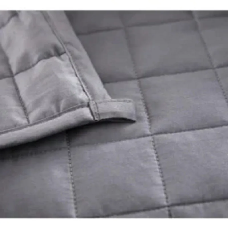 Factory Direct Sales  100% Organic Cotton Breathable Fiber Small Quilting  weighted  blanket  with heavy glass beads filled