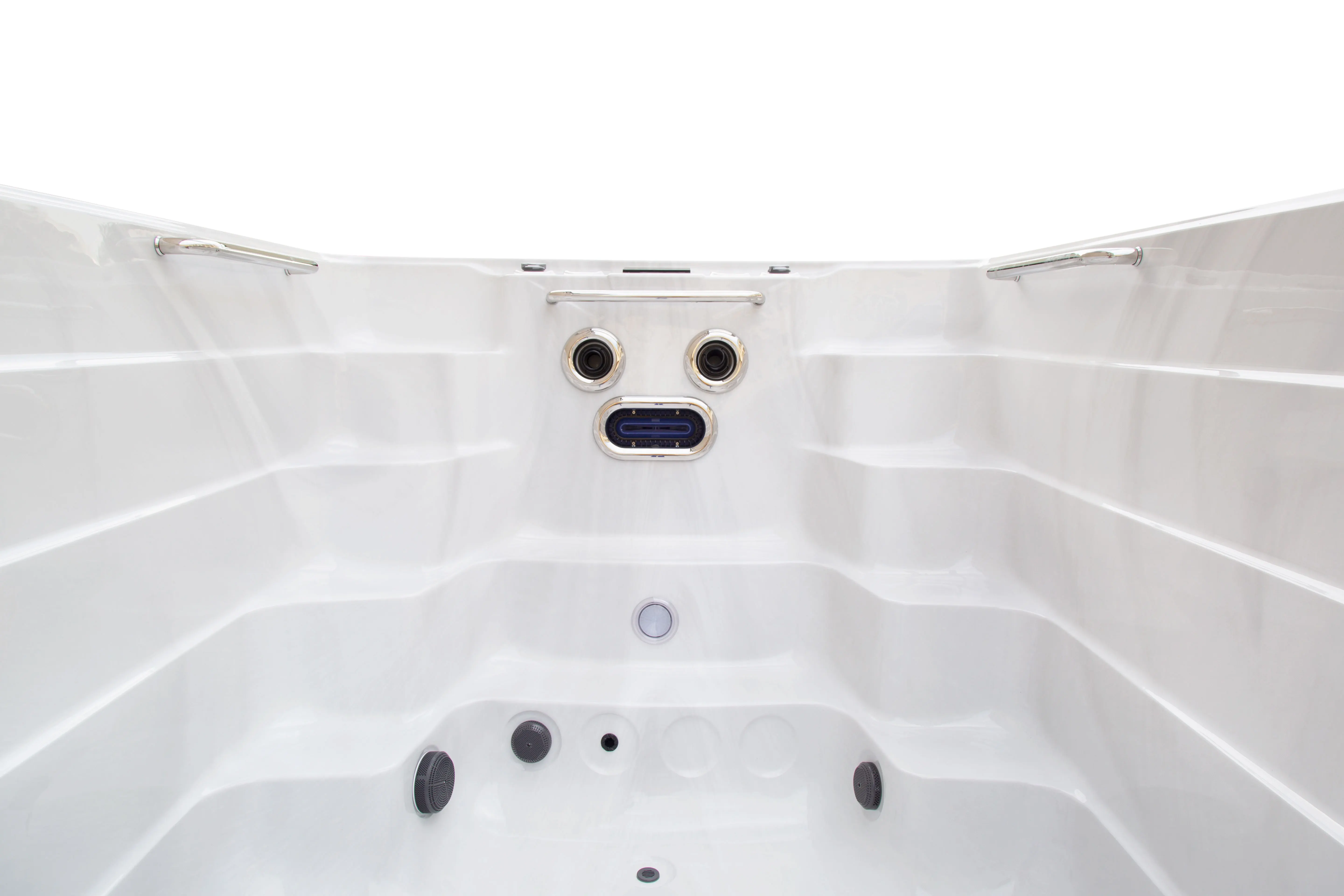 4M Rectangular Acrylic above Ground Swimming Pool Steel and Stainless Steel Frame for Outdoor Use with Massage Feature