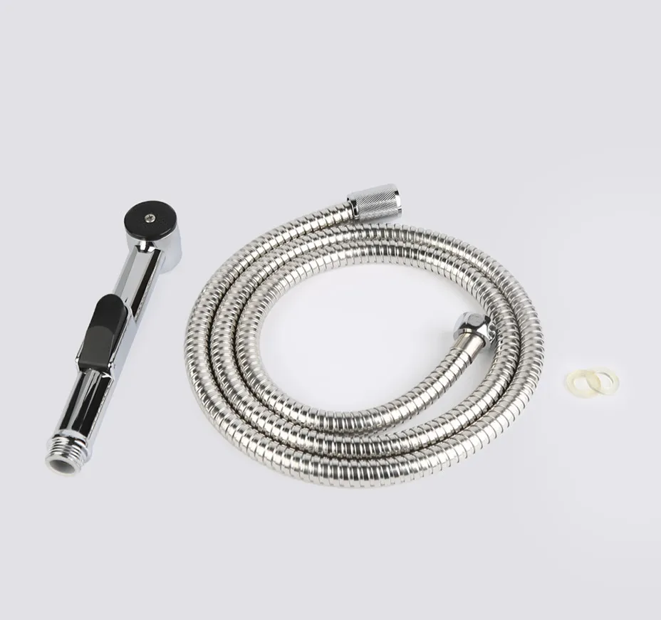 Portable ABS shattaf with chrome plated shattaf shower sprayer set