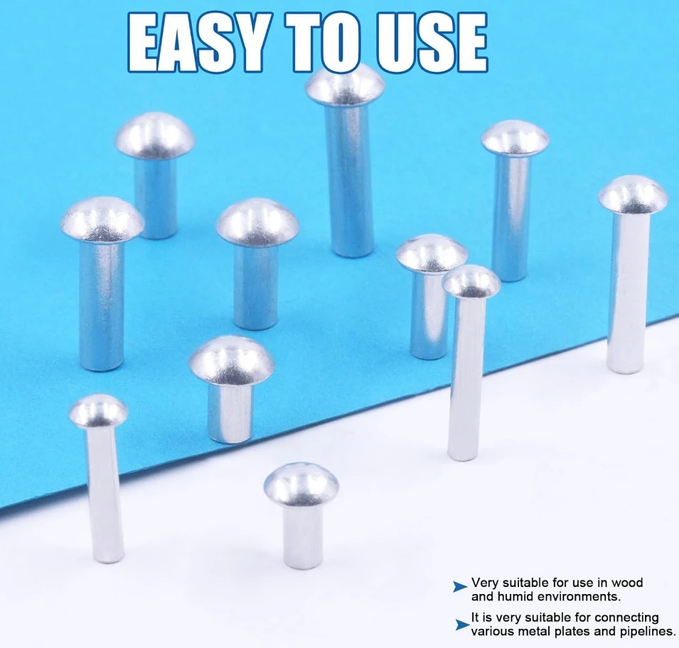 Stainless Steel A193 A914 B8 A453 A286 Round Thin Mushroom Csk Flat Countersunk Head Solid Metal Steel Tubular Custom Rivet