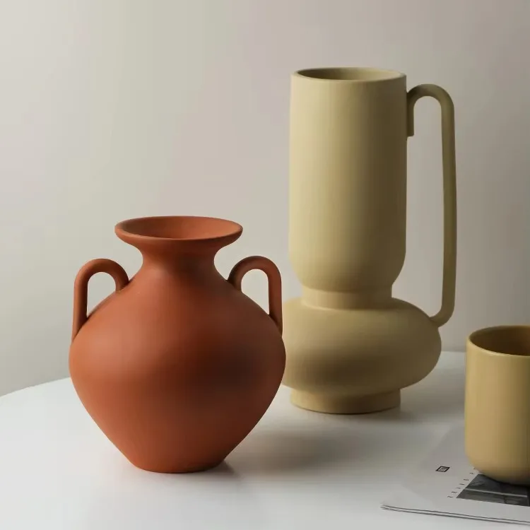 Lanborui Ceramic Factory Wholesale Elegant Modern Nordic Style Ceramic & Porcelain Vases Flower Vase