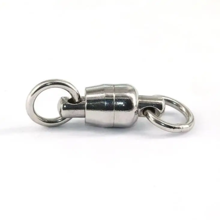 New design 0#-10#  stainless steel Ball bearing swivel with solid ring fishing accessories