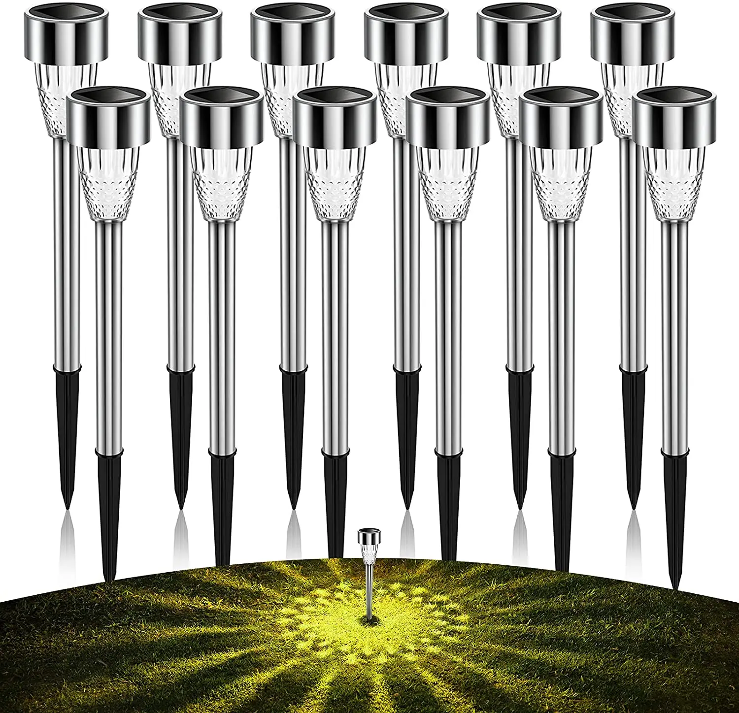 Dropshipping Outdoor Wholesale Lawn Decoration Stainless Steel Led Solar Lights For