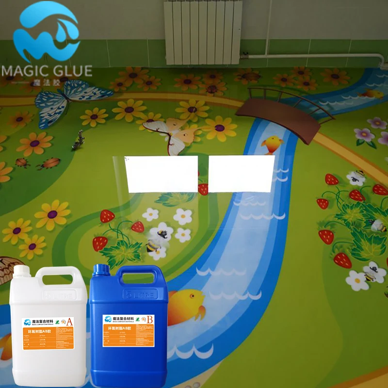 Stable quality clear liquid 3D epoxy floor paint