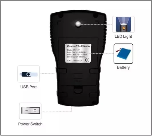 SF-710T Digital Satellite finder DVB T/C finder meter
