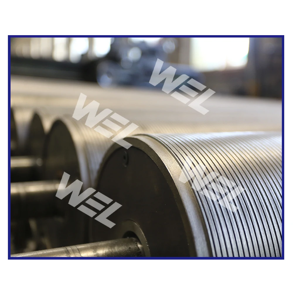 Textile waste recycling machine spare parts cylinder steel roller with wire