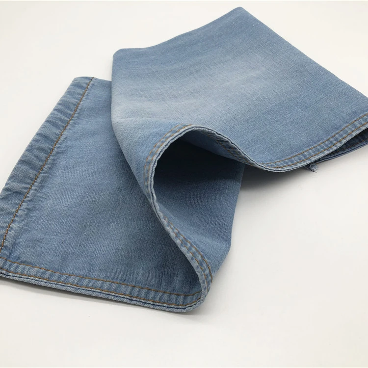 
5.5oz tencel cotton linen light weight deep blue denim China 