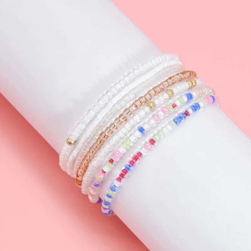 Popular in the multilayer beads bracelet 2021 elastic Bohemia style bracelet