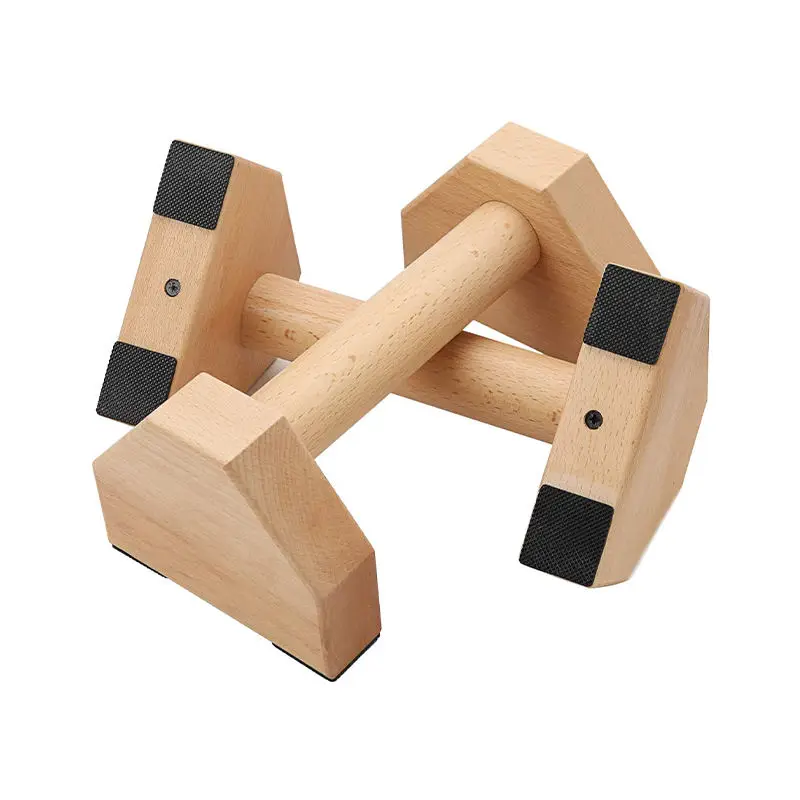 Original Factory Direct Russian Push-up Stand Bar Wooden Parallels  Home Workout Equipment  Wooden Calisthenics LOGO For  Free