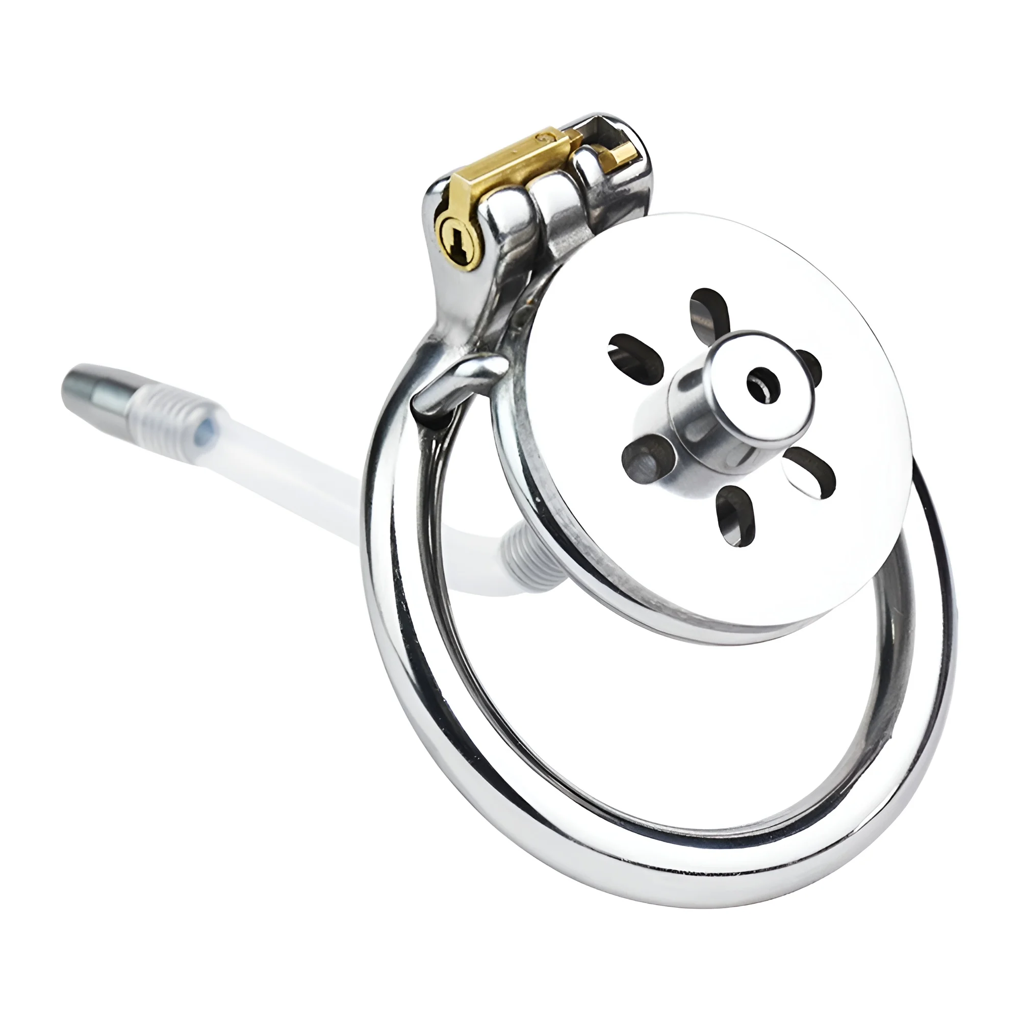Flat Chastity cock Cage for Men with Silicone Tube Dark Lock Design, Well Hidden,penis Cage for Men,Couples Bondage SM Sex Toys