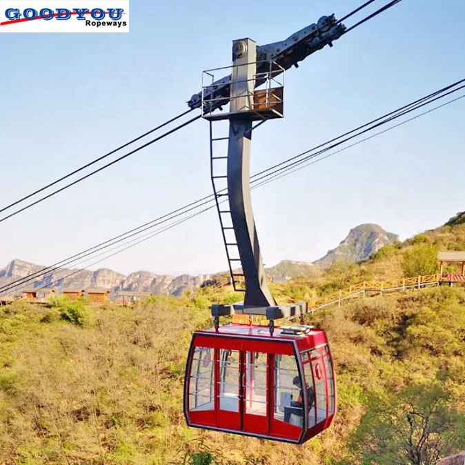 Tourism ropeway cable car aerial tramway cabin for 30 persons