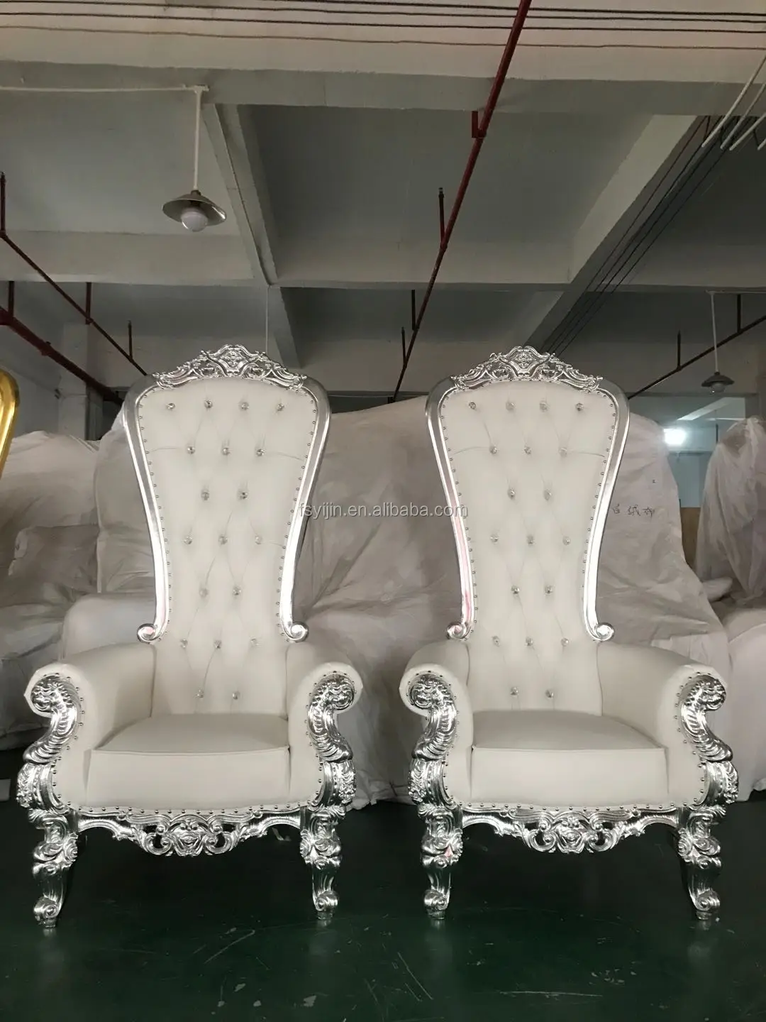 Wholesale High Back Elegant Luxury Royal King Throne Wedding Chairs