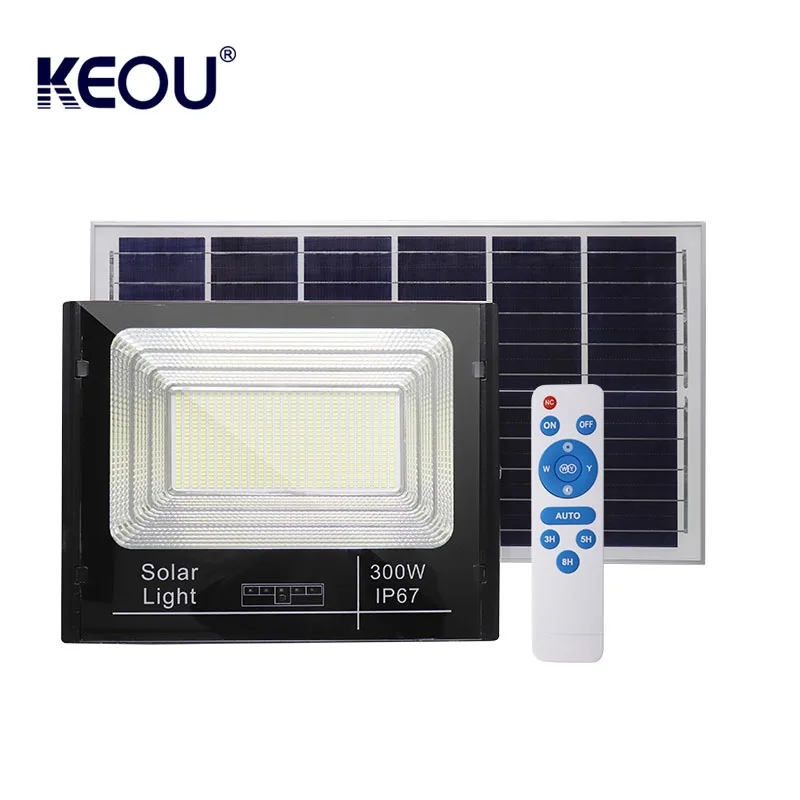 KEOU IP66 25W 40W 60W 100W 200W 300W Projecteur Solaire Led Exterieur