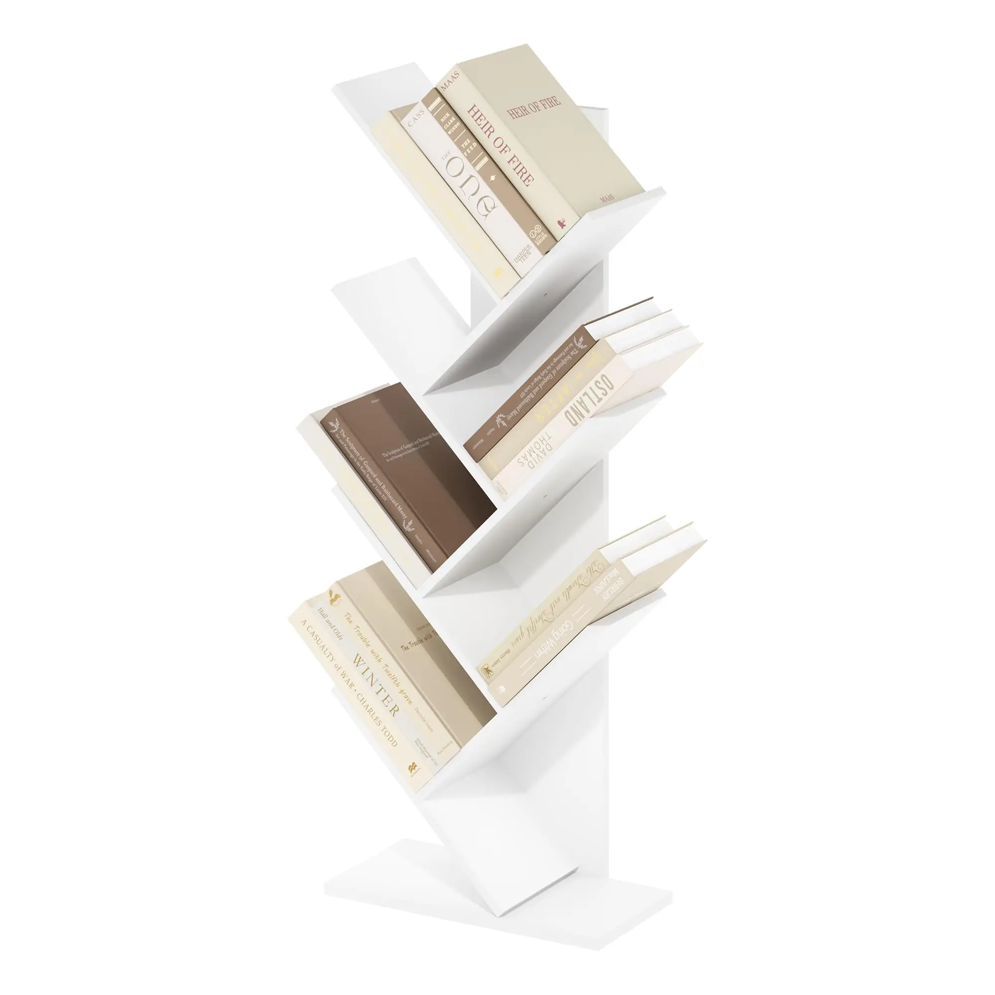 Buy Home Office Furniture Decoration Custom 9 Storey Tree Bookcase Wooden Bookcase With Drawers