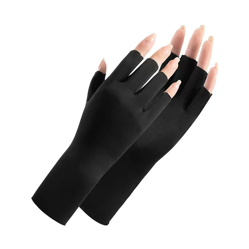 UV Gloves for Nail Lamp Light Manicure Gloves  UV Protection Fingerless Gloves for Nail SALON
