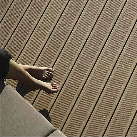Synthetic Yacht Marine Teak Decking Anti-uv Hollow Composite Decking