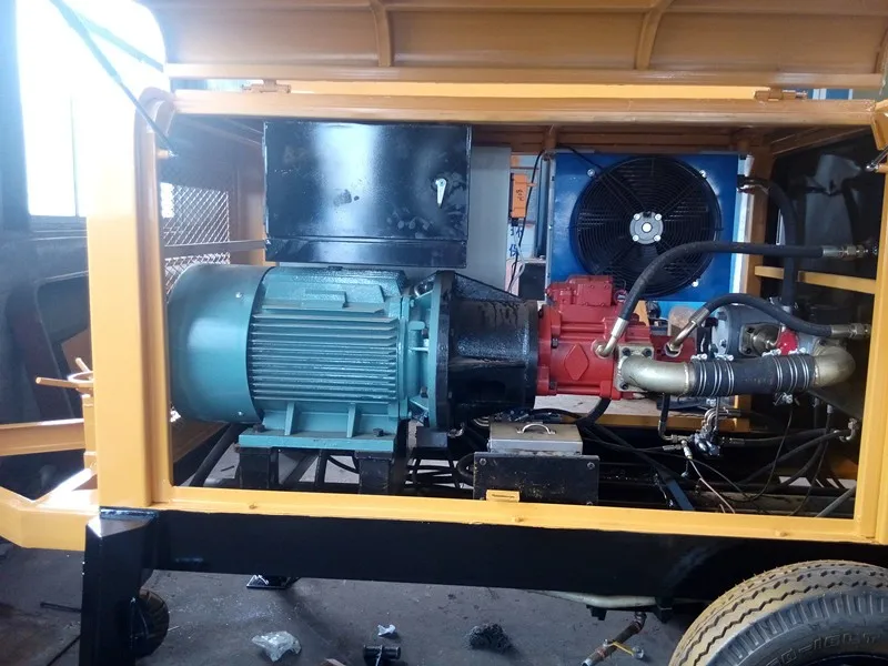 Minle Factory 75/46m3/h mobile portable concrete line pump trailer mounted type/diesel stationary concrete pump machine for sale