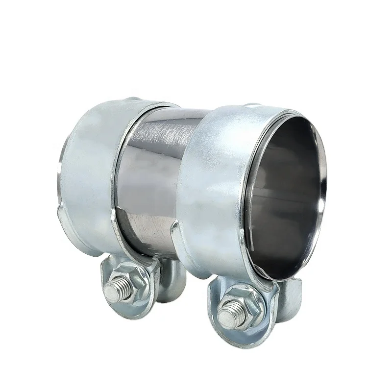 Manufacturer direct sale automotive stainless steel exhaust pipe clamp pipe connection sleeve muffler double buckle