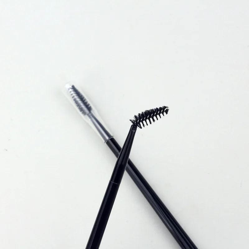 Ready to ship brow gel brush private label brow freeze spatula spoolie brush customized dual styling brow gel applicator