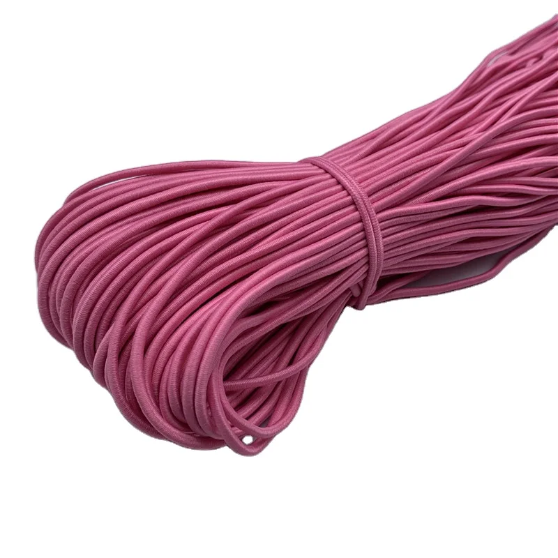 Customized Colors 2.5MM Elastic Rope Rubber Core for  Bags