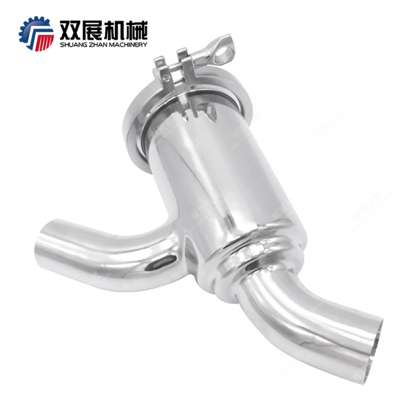 TC clamp hygienic filter in-line body type with perforated screen tri clover compatible strainer full assembly